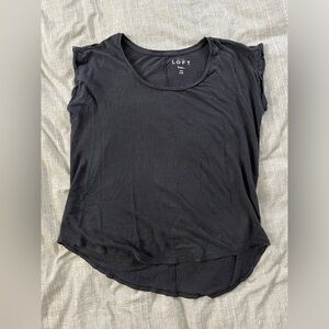 LOFT linen short sleeve - black